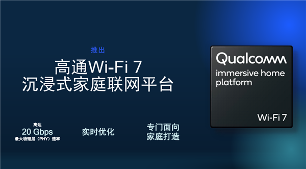 高通发布全新Wi-Fi 7家庭平台：带宽2万兆！